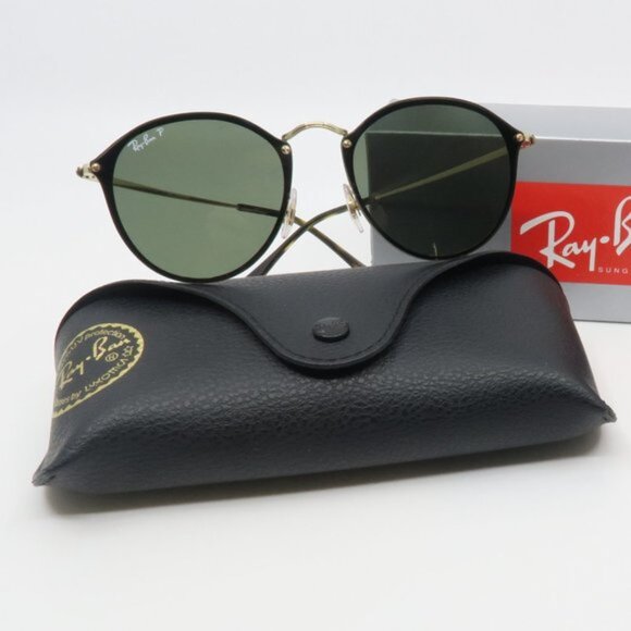 Ray-Ban 3574 Blaze Round Gold Frame Sunglasses - Picture 3 of 8